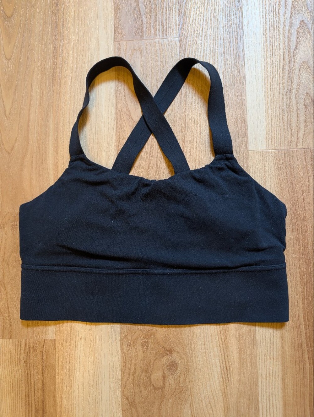 Athleta Black Cross-Back Black Sports Bra (Medium)